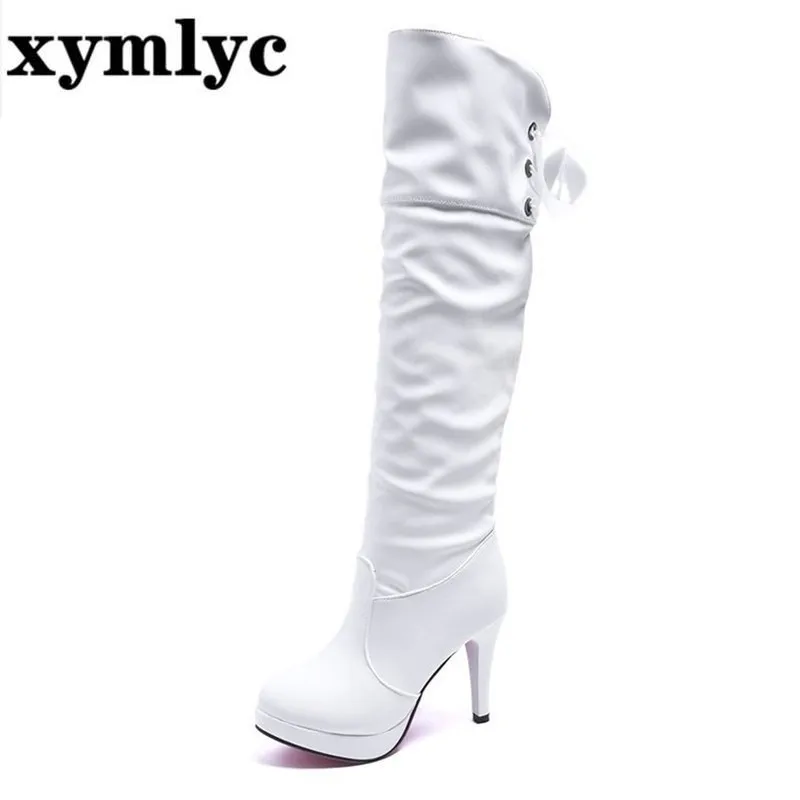 

Autumn Winter New Women High quality Leather Boots 2020 Fashion Knee-High Zipper Anti-slip Wearable Comfortable Warm Boots