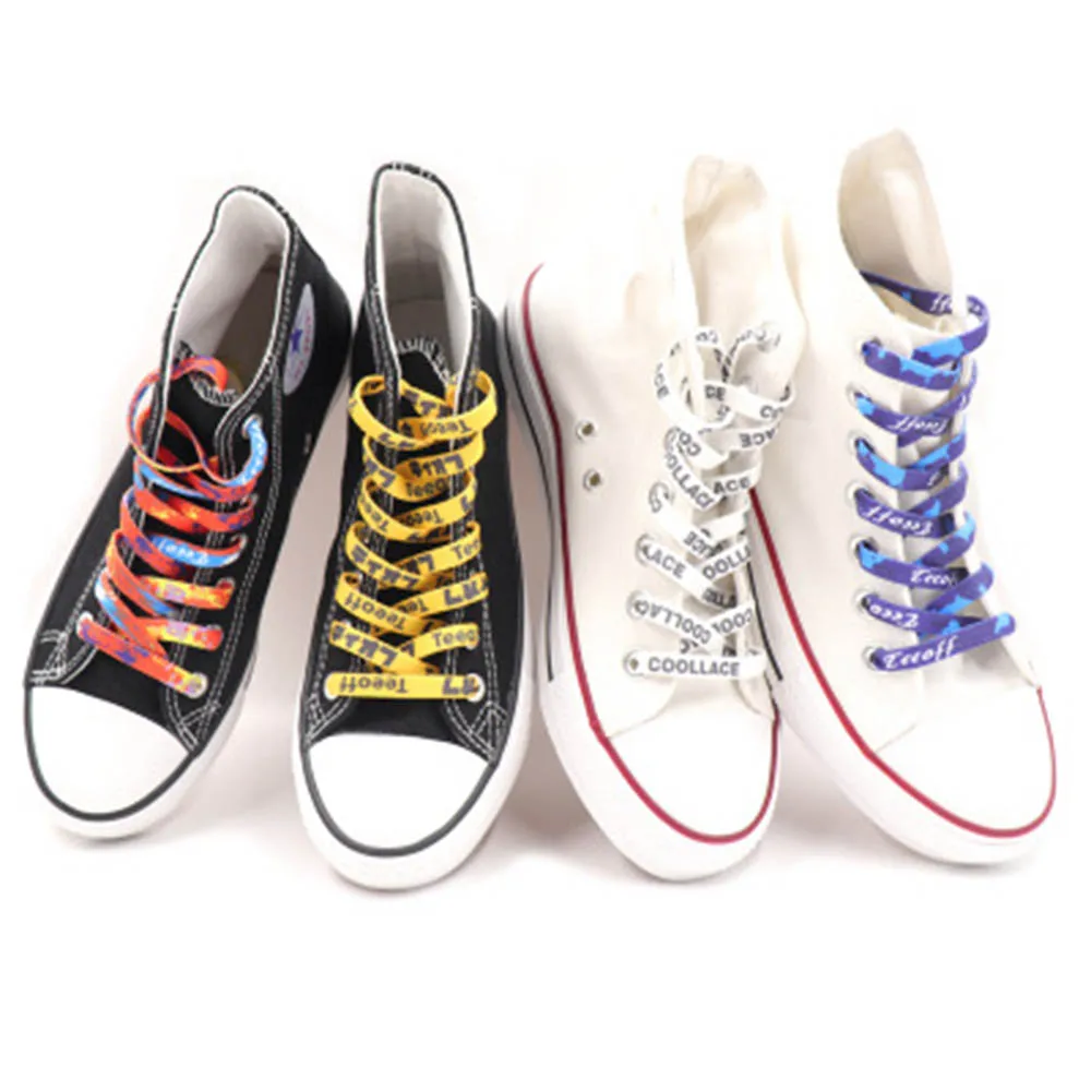 1 пара Новые с классическим леопардовым принтом шнурков модные плоские шнурки