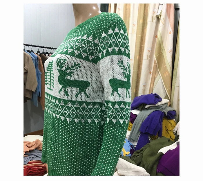 Jocoo Jolee, Женский Рождественский свитер с оленем, осенне-зимний Теплый новогодний вязаный свитер, повседневный теплый пуловер с круглым вырезом размера плюс