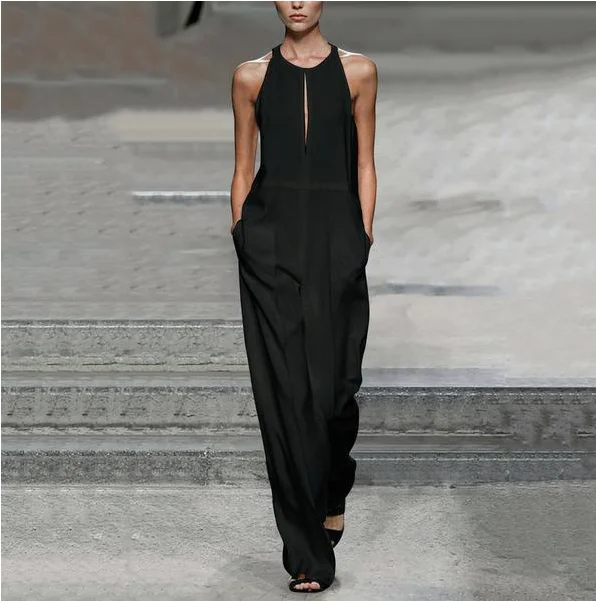 2021 Summer Rompers Womens Jumpsuits Bohemian Overalls Casual Loose Straight Pants Playsuit Women's Trousers Plus Size