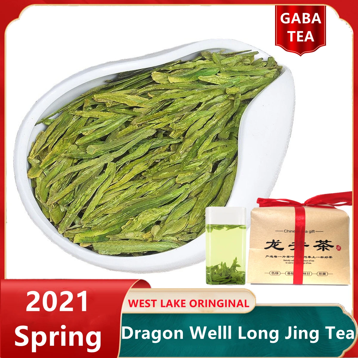

2022 весенний знаменитый чай хорошего качества ручной работы Dragon Well, китайский чай Габа, зеленый чай, чай Западного озера, длинный Цзин, подаро...