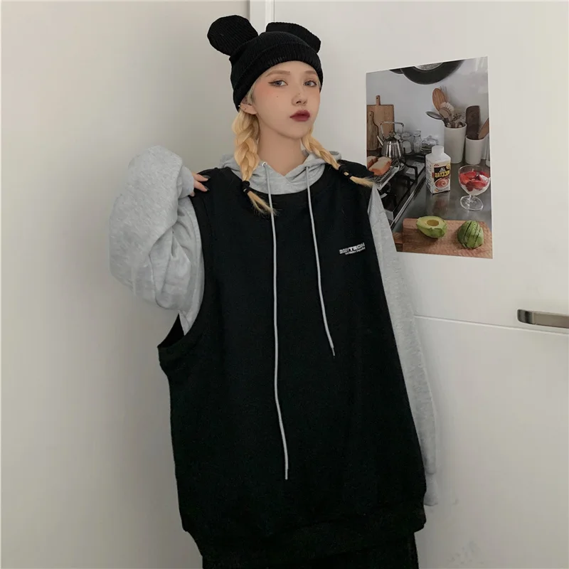 

Real Shot Scale Autumn Bandage Dress Hooded Sweater