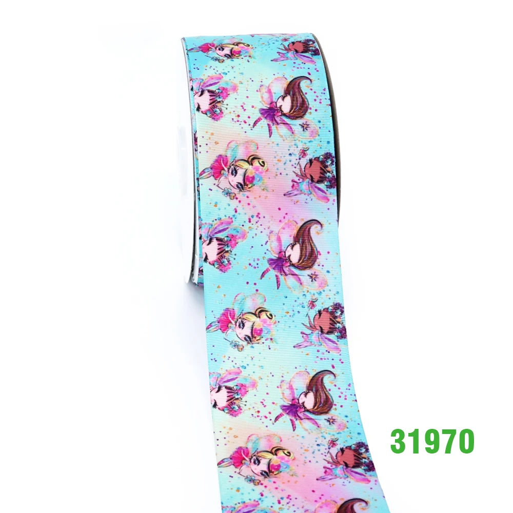 31970 50 ярдов мультфильм напечатанный grosgrain ленты 31954 - Цвет: 31970