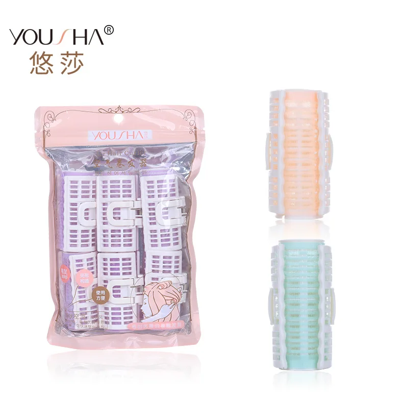 6 шт. пластиковые бигуди для завивки волос на липучке |