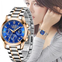 lige 2021 women watches new gold watch ladies creative steel womens bracelet watches female waterproof clock relogio feminino