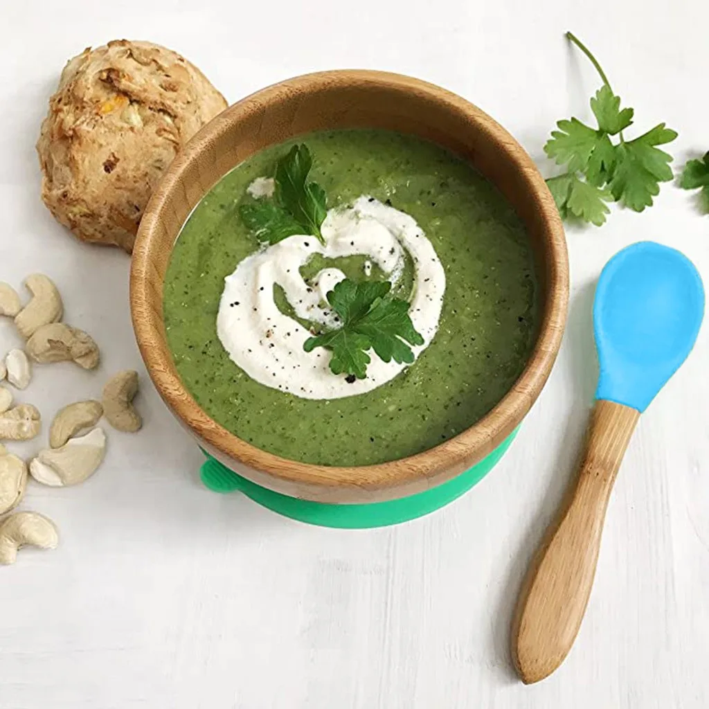 40 # круглая миска для малышей силиконовая чаша набор ложек на присоске Креативные