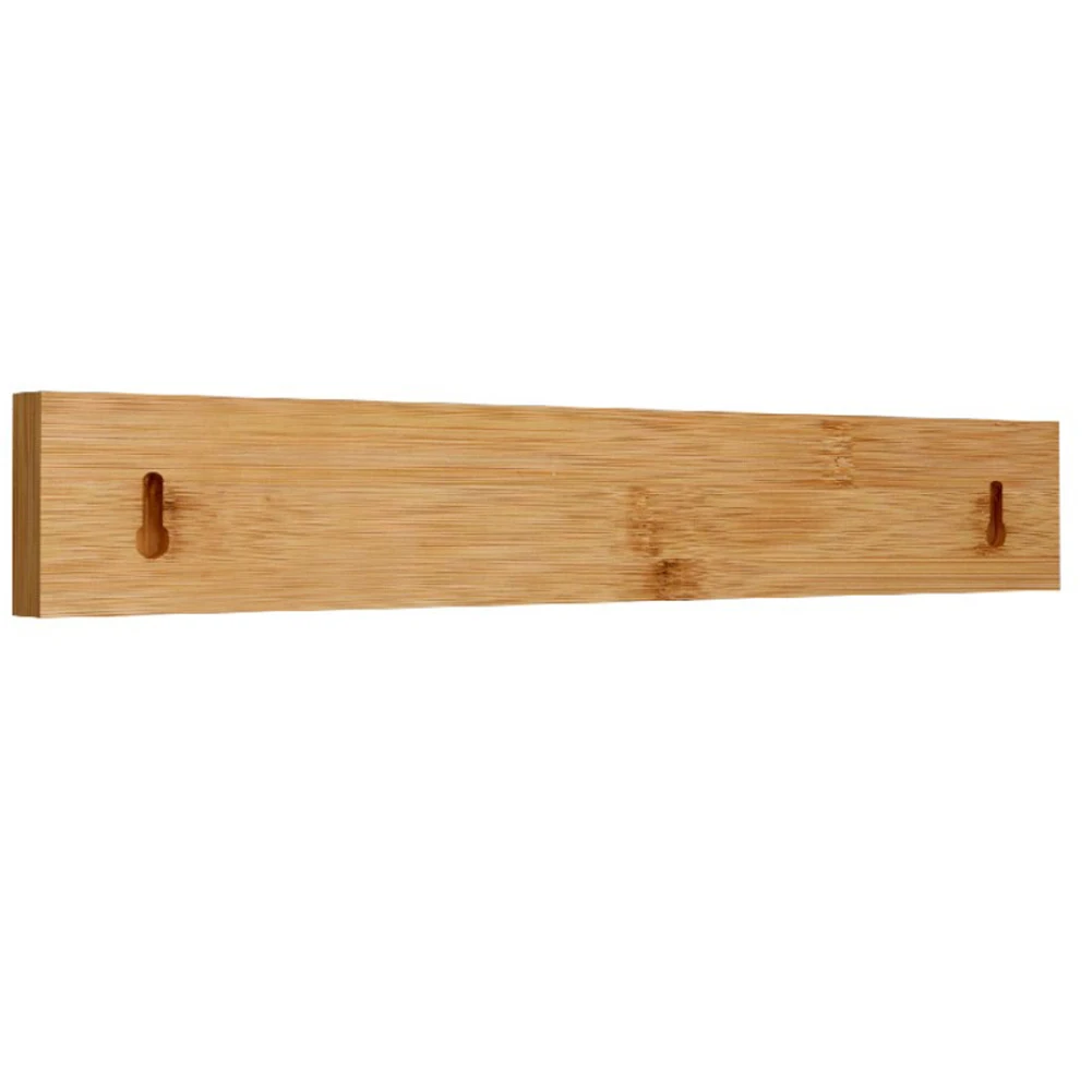 

Natural Bamboo Wood Kitchen Tool Holder Absorbs Water Wall Mounted Suction Free Punch Storage Rack Ideal For Kitchen Utensils