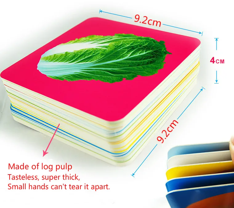 Детские Обучающие открытки для раннего развития книга с фруктами и овощами