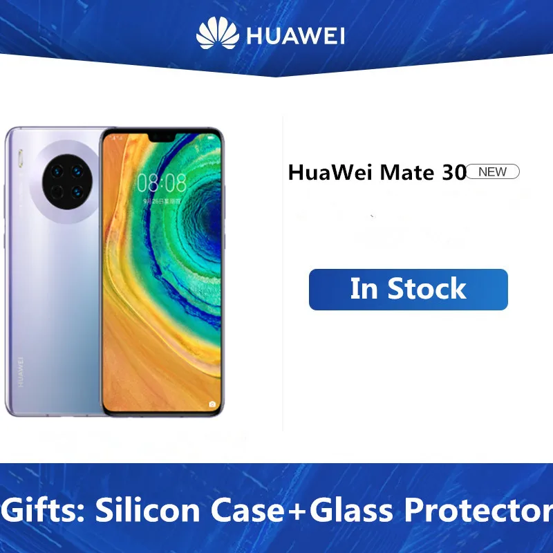 DHL Быстрая huawei mate 30 мобильный телефон Kirin 990 Android 10,0 6,62 дюймов 8 Гб ram 128 ГБ rom 40.0MP 40 Вт супер зарядное устройство IR Qi
