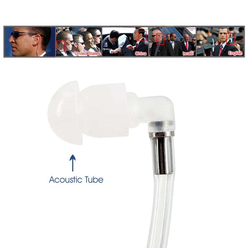 Air Tube Throat Vibration Mic Headset for Motorola Xir P8268 P8200 MTP850S DP3600 APX 2000 DGP8550 Walkie Talkie Earpiece