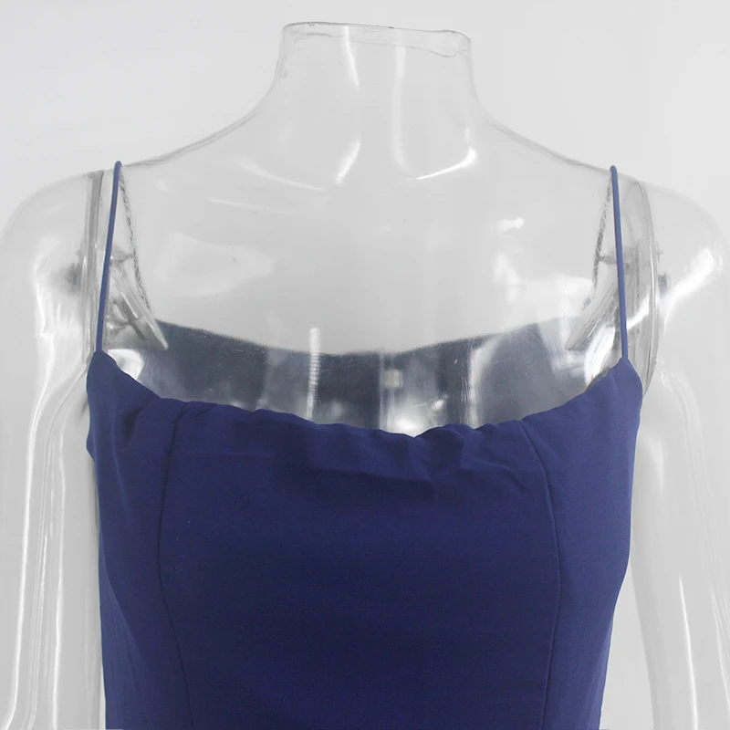 

Strap Pleated Mini Dress WomenElegant Sexy Backless Dresses Casual Solid A-Line Autumn Dress Female Mini Camisole Dress