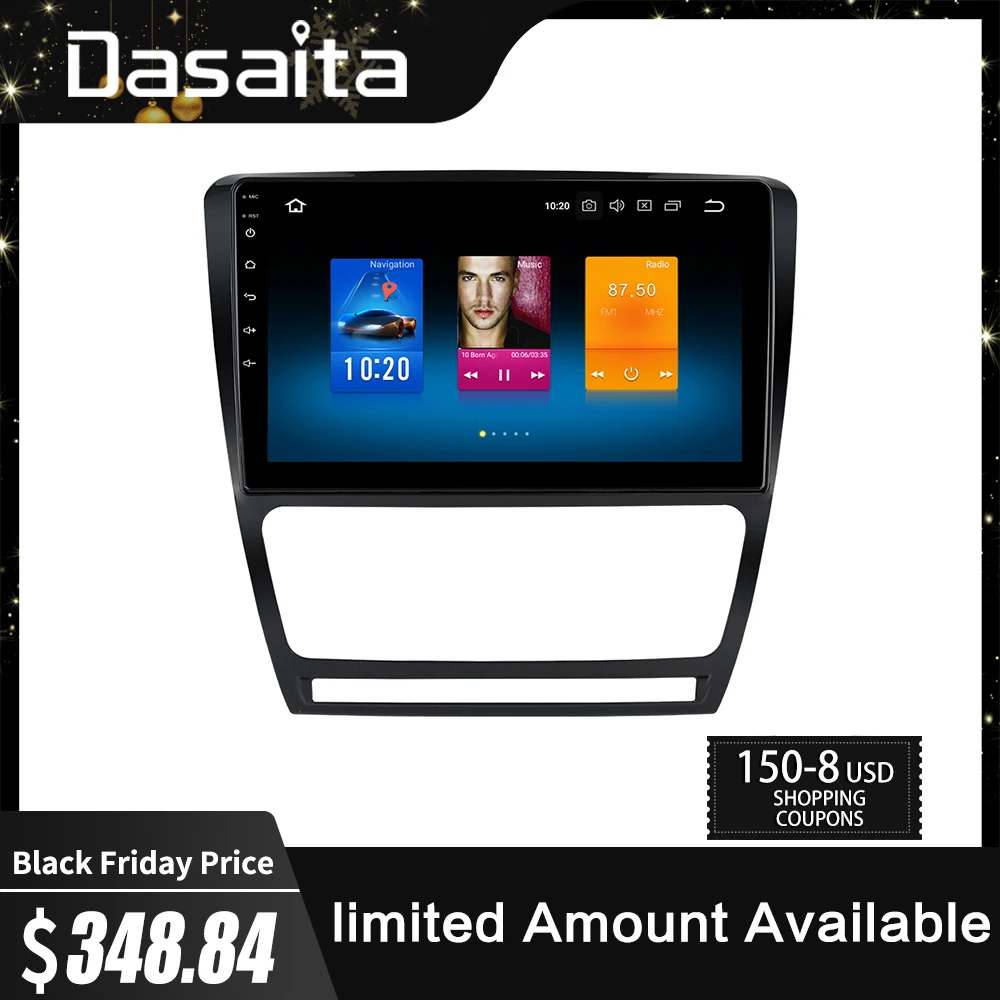 Android 9,0 1Din автомобиль радио для Skoda Octavia DVD плеер 2007 2008 2009 2010 2011 2012 2013 с 10," ips Сенсорный экран WI-FI