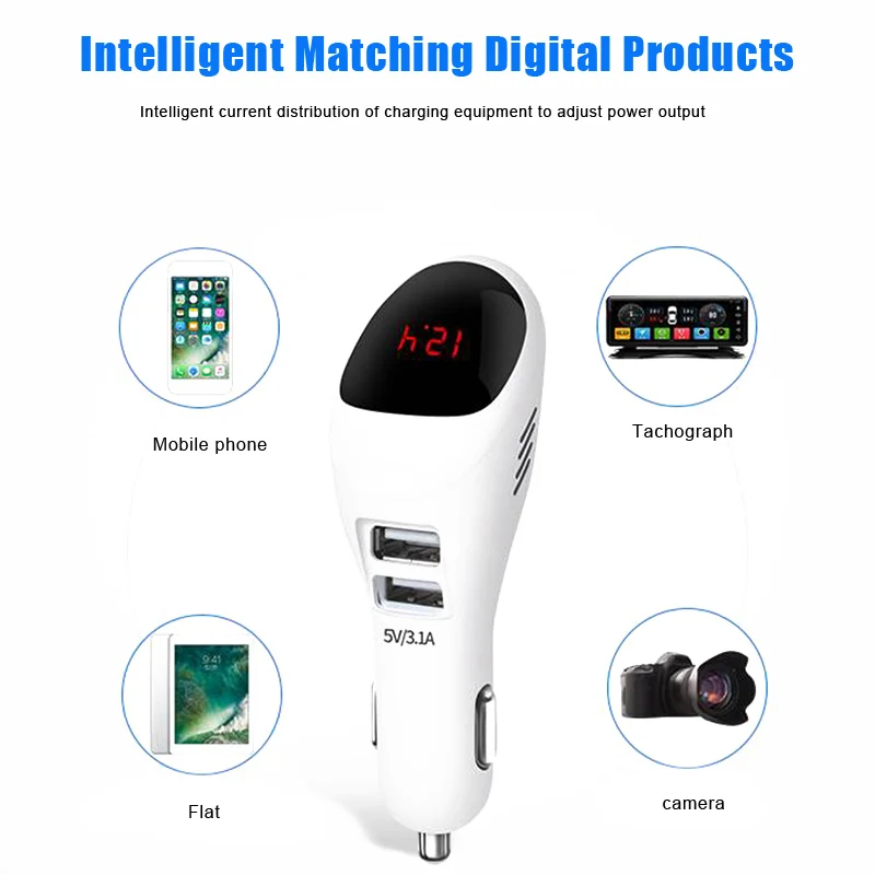 Автомобильное зарядное устройство для мобильного телефона отрицательный ионный