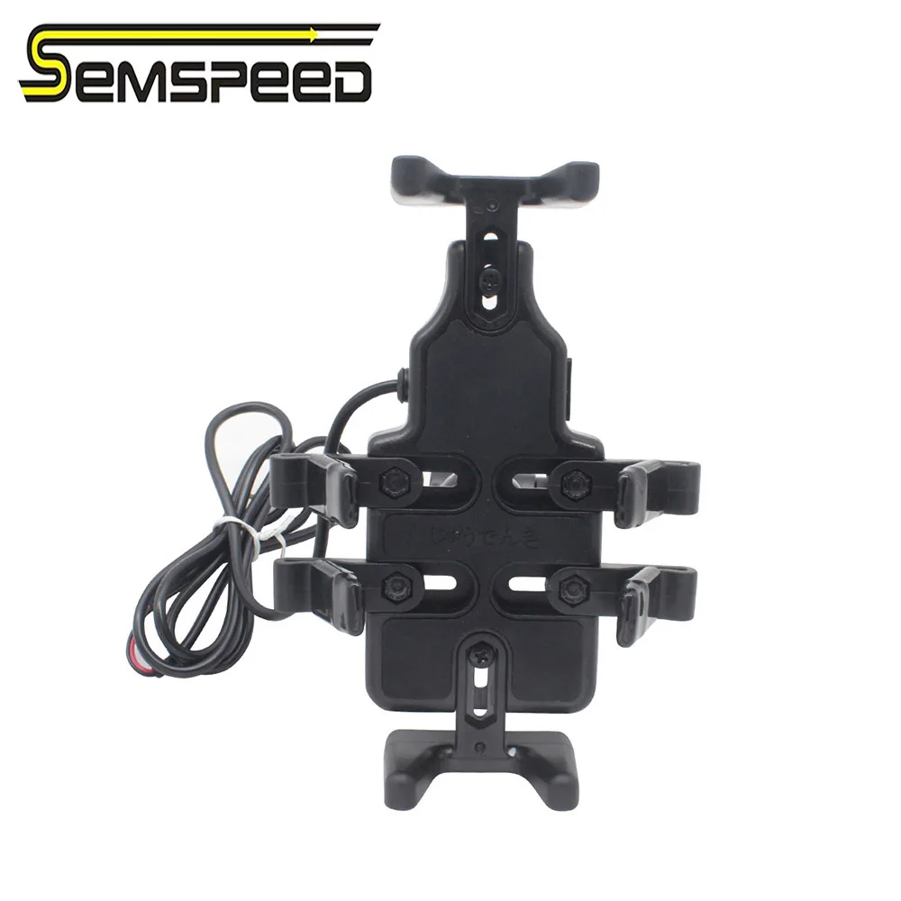 

Semspeed Motorcycle Phone Stand Holder Autobike GPS Holder Bracket with USB Charger Honda PCX 125 150 160 ADV150 MF13 NSS SH 300