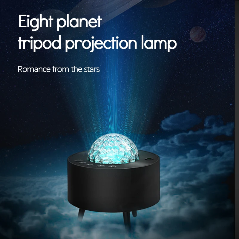 Light com Oceano Lâmpada de Projeção para Decoração Estrelado Projetor Galaxy Night Onda Música Alto-falante Blueteeth Romântico Presente Aniversário