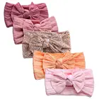 5 шт., нейлоновые повязки на голову с принтом для девочек