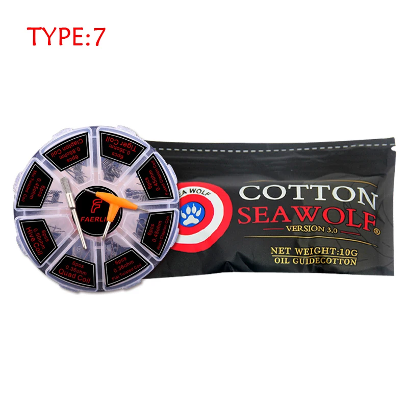 8 в 1 Предварительно Построенная катушка Clapton Alien Hive Quad плоский витой плавленый нагревательный провод для Vape DIY Готовые катушки fireluke сетки