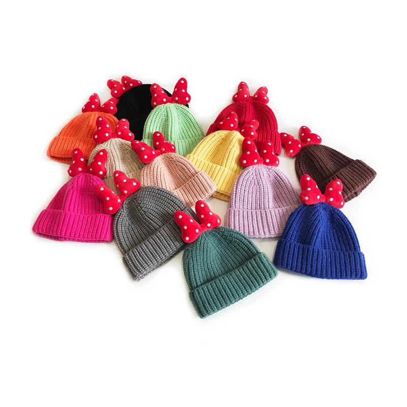 

Рождественские вязаные шапки для маленьких девочек и мальчиков 2021, модная детская зимняя вязаная шерстяная шапка для малышей, милые детски...