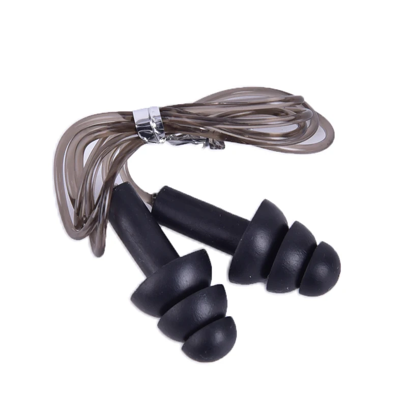 

1Pair Noise Reduction Comfort Earplugs Silicone Soft Ear Plugs PVC Rope Earplugs Protective For Swimming For Sleep