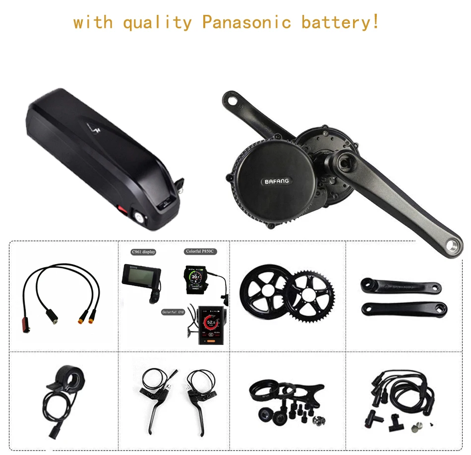 ЕС без налогов! 48 в 500 Вт Bafang BBS02 mid drive kit комплект электродвигателей с В 14.5Ah литий