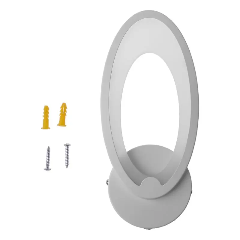 

LED Light Modern Wall Lamp Acrylic Sconce 12W AC90-260V Oval Shape Indoor Bathroom Bedroom Living Room Hallway Art K0AA