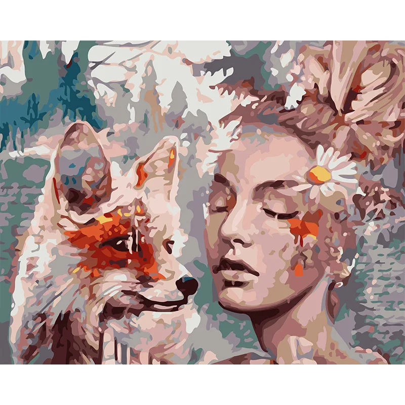 

Digital painting dog decoration canvas art DIY coloring digital hand painting wall home decoration