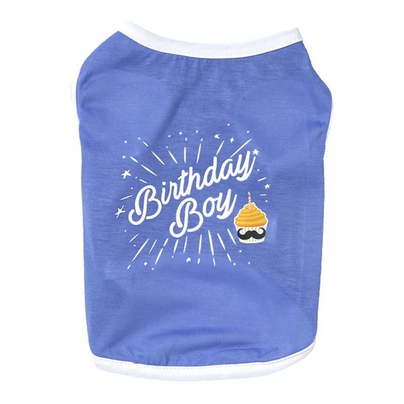 Одежда для собак и кошек на день рождения тонкий хлопковый жилет дышащая