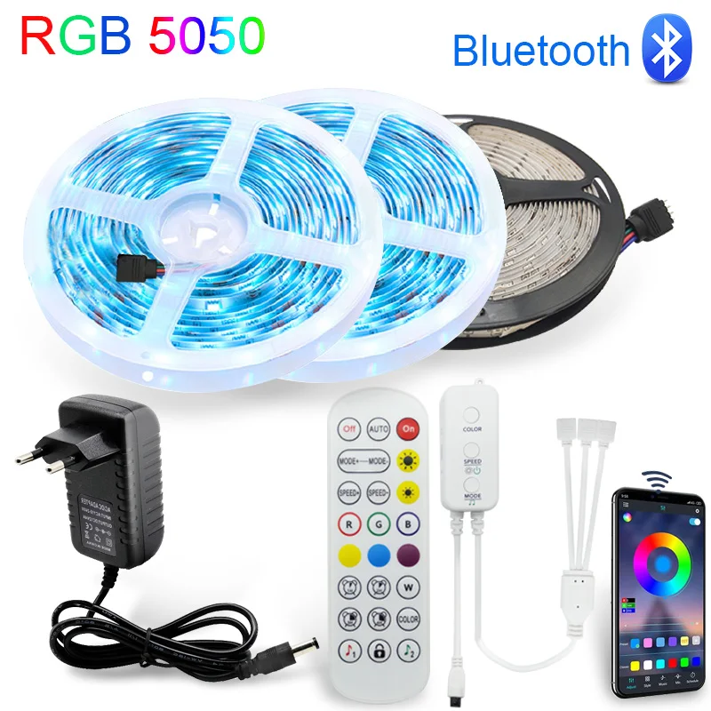 Светодиодные ленты светильник RGB 5050 2835 Светодиодный полосы 12V 5 10 м 15 20