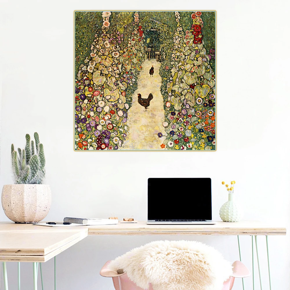 

Картина Citon «Садовая дорожка с кунами»