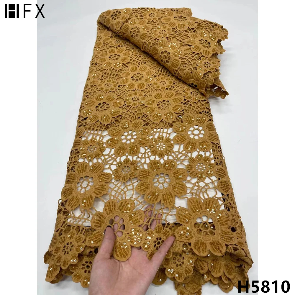 Кружевная ткань HFX гипюровое кружево африканская кружевная 2021 высокое качество