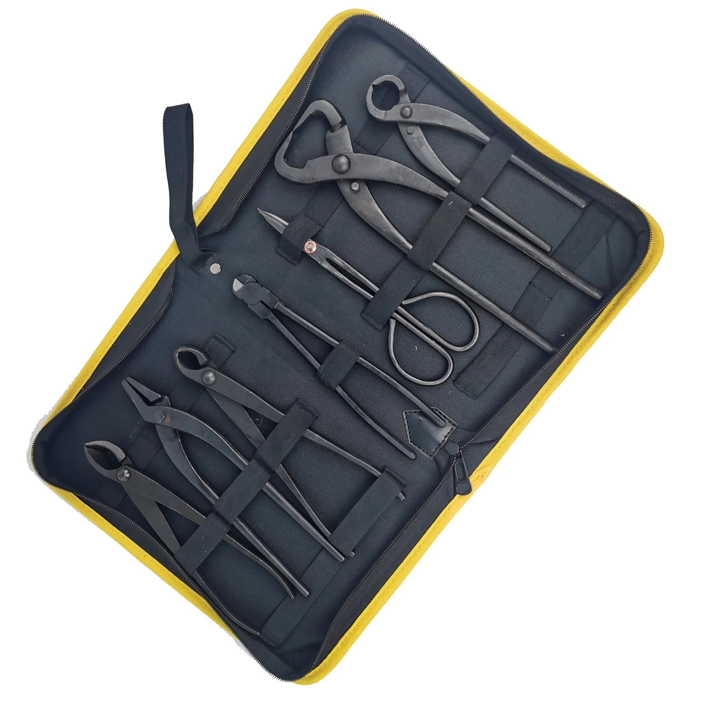 Набор инструментов бонсай с чехлом ручка из углеродистой стали резак вогнутые