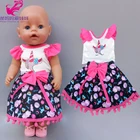 Подходит для кукольного Платья для новорожденных 43 см, одежда для куклы 18 дюймов, юбка