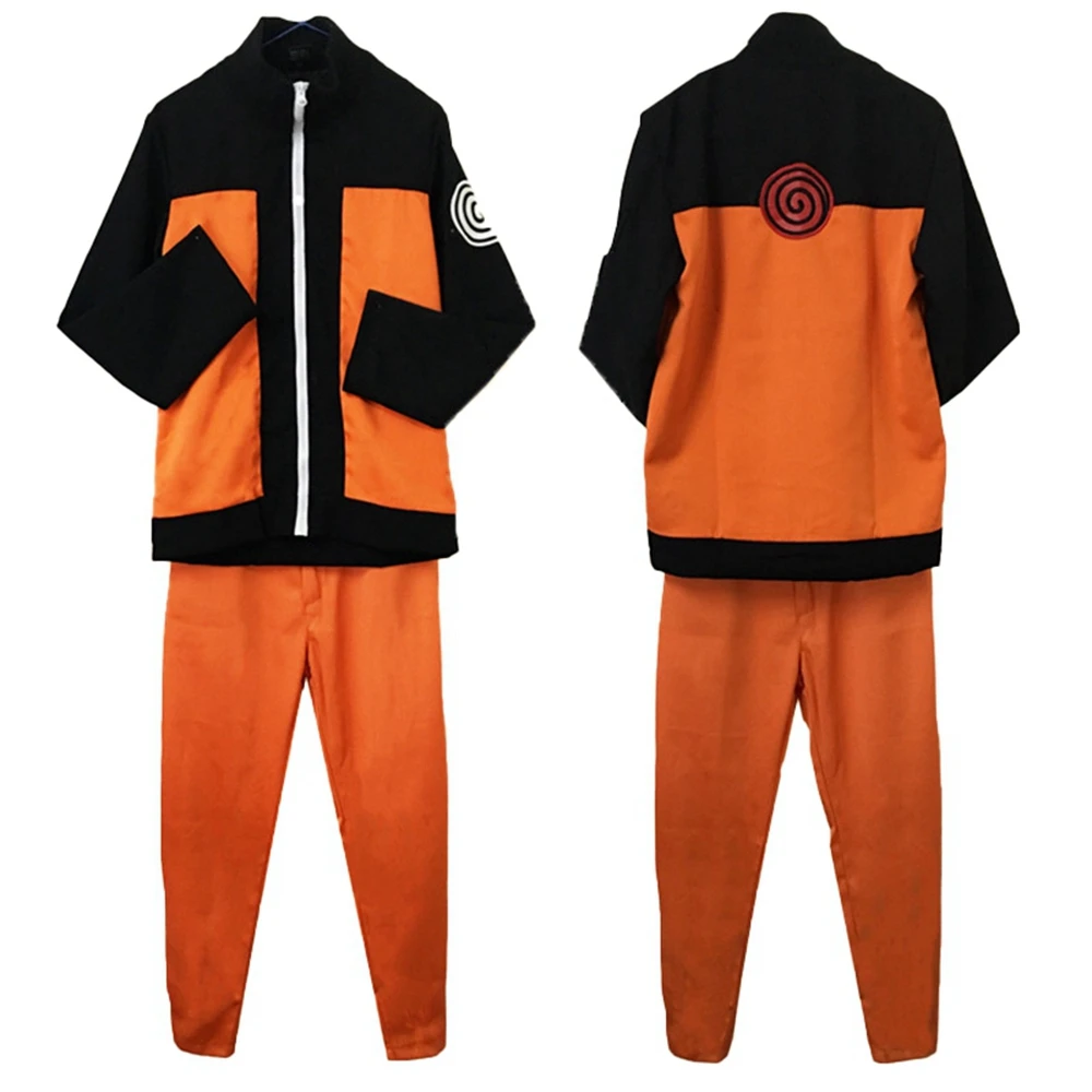 Cosplay Costume Anime Uzumaki Ninja Uniform Casual Jacket Sportswear Halloween 2PCS Cloth Set Top with Pants | Тематическая одежда