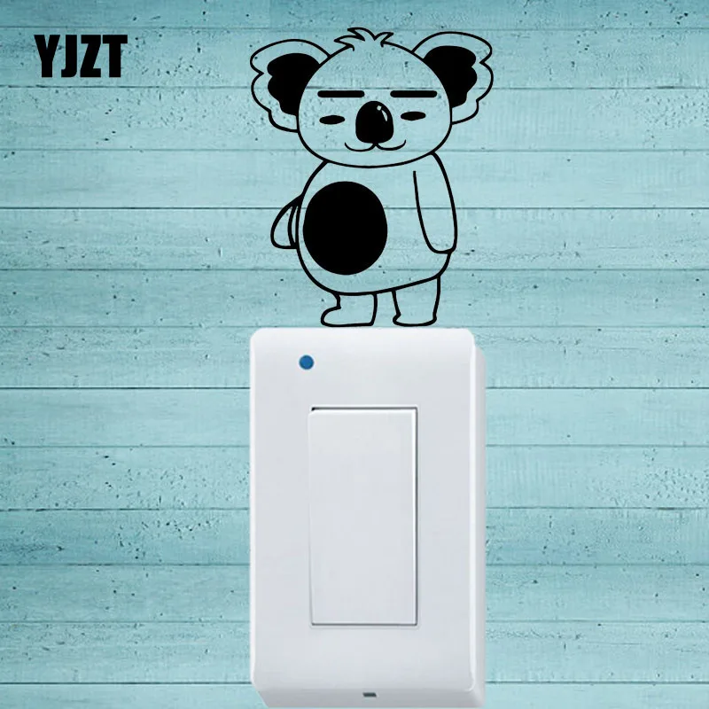 YJZT улыбкой мягкий резиновый чехол для мобильного настенный стикер выключателя