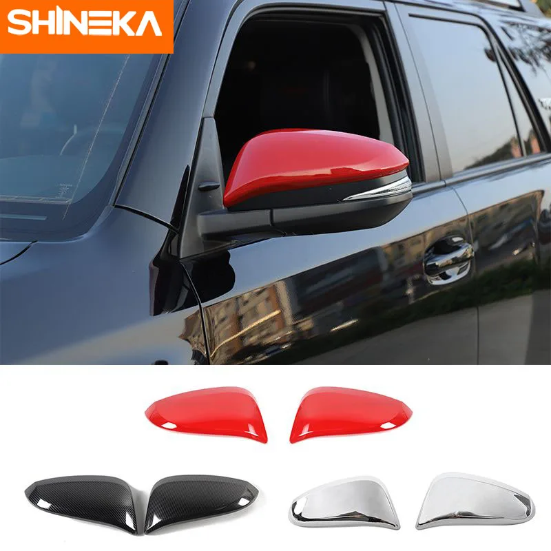 SHINEKA Exterior Sticker For Toyota 4Runner Car Outer Rearview Mirror Cover Decoration Protection Shell For Toyota 4Runner 2017+