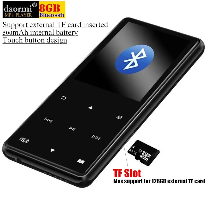 2," беспроводной Bluetooth HiFi HD MP3 MP4 плеер, стерео Бас микрофон наушники, кабель для быстрой зарядки, динамик FM Запись и TF слот+ 32 Гб TF карта