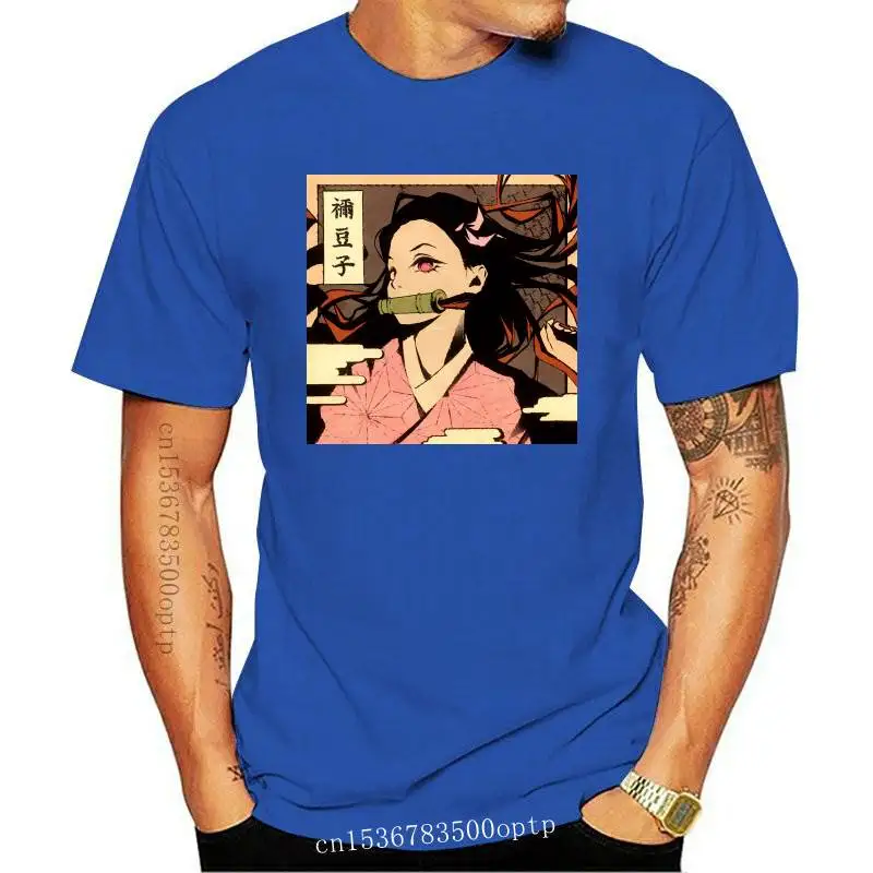 

Vintage Style Nezuko Demon Slayer Kimetsu No Yaiba Funny T Shirts Kimetsu No Yaiba Men Cotton Tshirt Anime Tees Streetwear