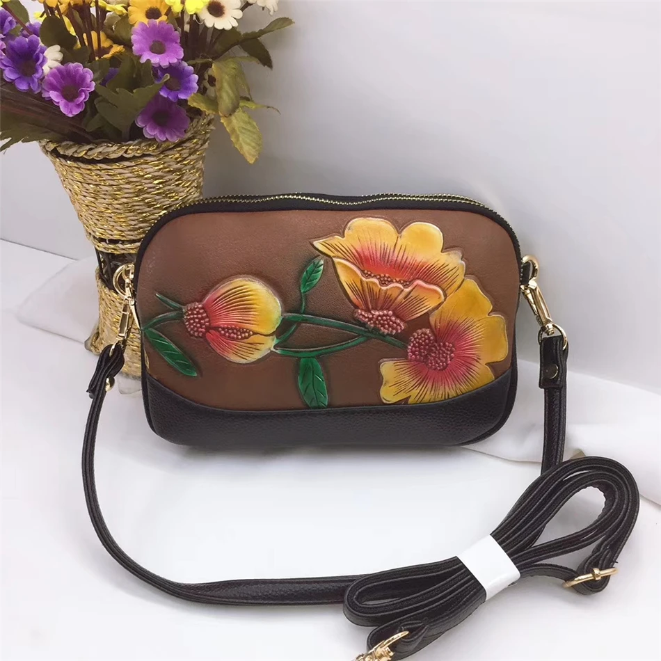 lucky flower brown 16 цветов сумка Клевер на удачу новые роскошные кошельки и сумки женские сумки дизайнерские женские сумки через плечо плечевые сумки для женщин Sac - Цвет: lucky flower brown