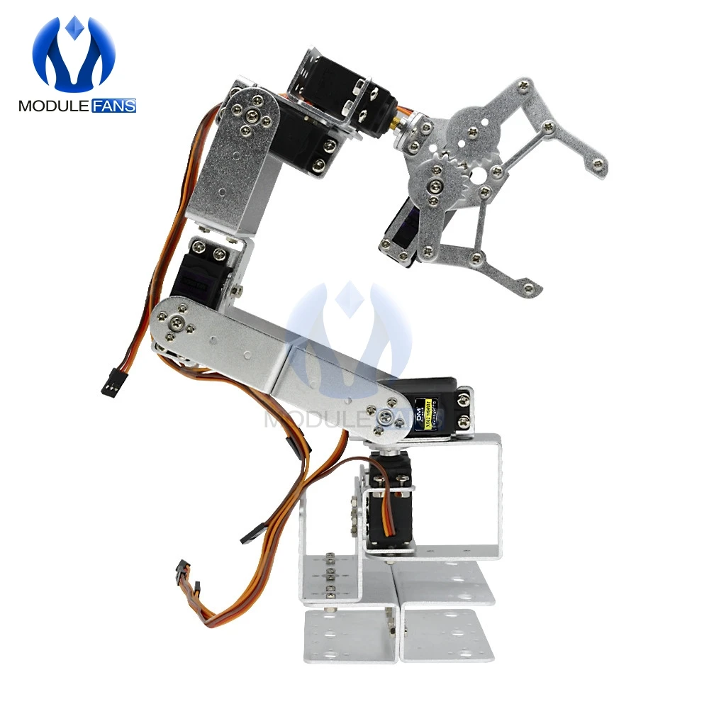 Серебристый/черный манипулятор ROT3U 6DOF алюминиевый Роботизированный рычаг