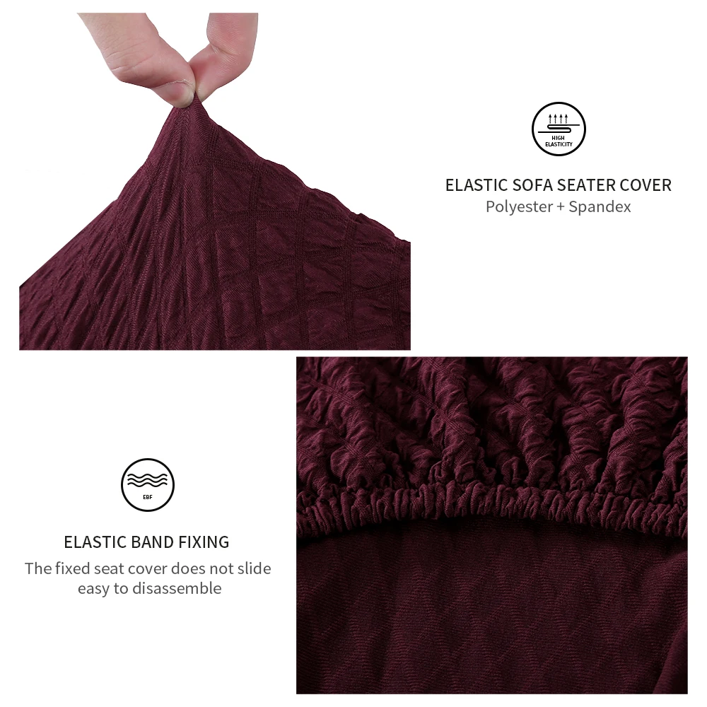 Эластичный Чехол для стула вязаный жаккардовый плотный эластичный чехол сидений