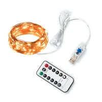 5m led string light christmas decoration remote control usb wedding garland curtain lamp holiday for bedroom bulb outdoor fairy