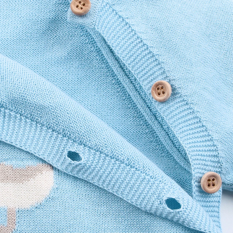 

0-24M Toddler Kids Baby Girl Rompers Cartoon Outfits Boys Cotton Knitted Rompers Overalls Infant Jumpsuit Romper