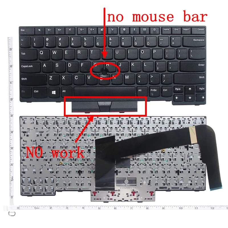 Клавиатура US для ThinkPad A475 A485 T470 T480 PN 01HX339 01HX379 01HX299 01HX328 01HX368 01HX408 01AX364 01AX405