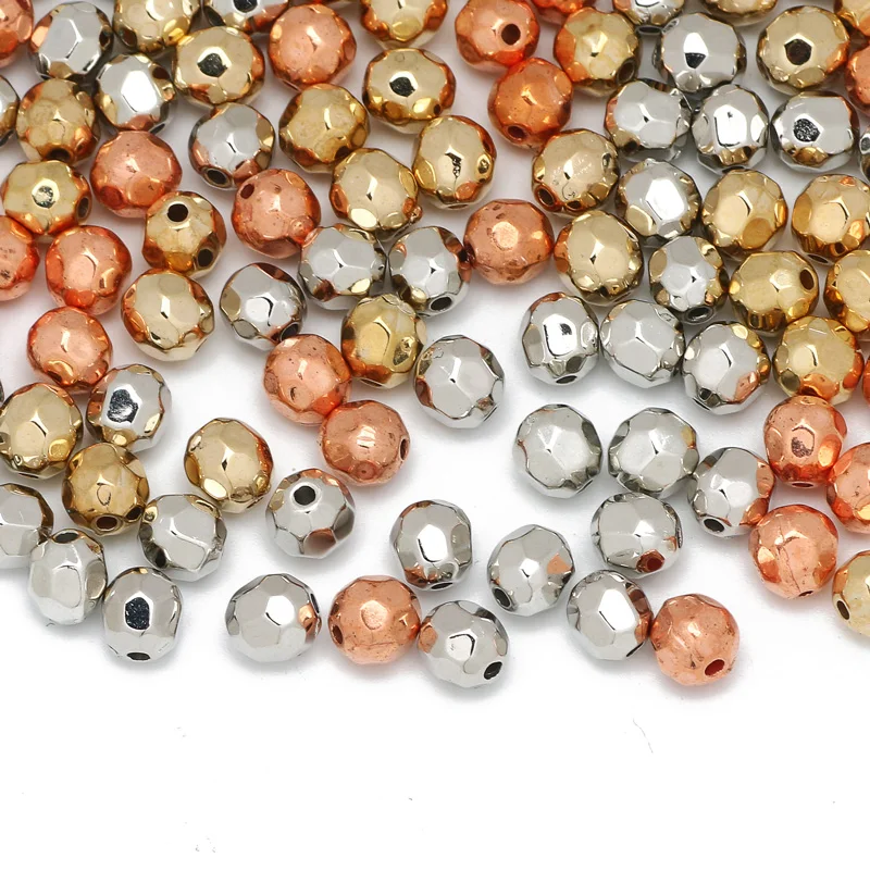 

200/400pcs Geometric Polygon CCB Spacer Beads 5x6mm Loose Acrylic Beads For Jewelry Making DIY Charm Necklace Bracelet Beaded