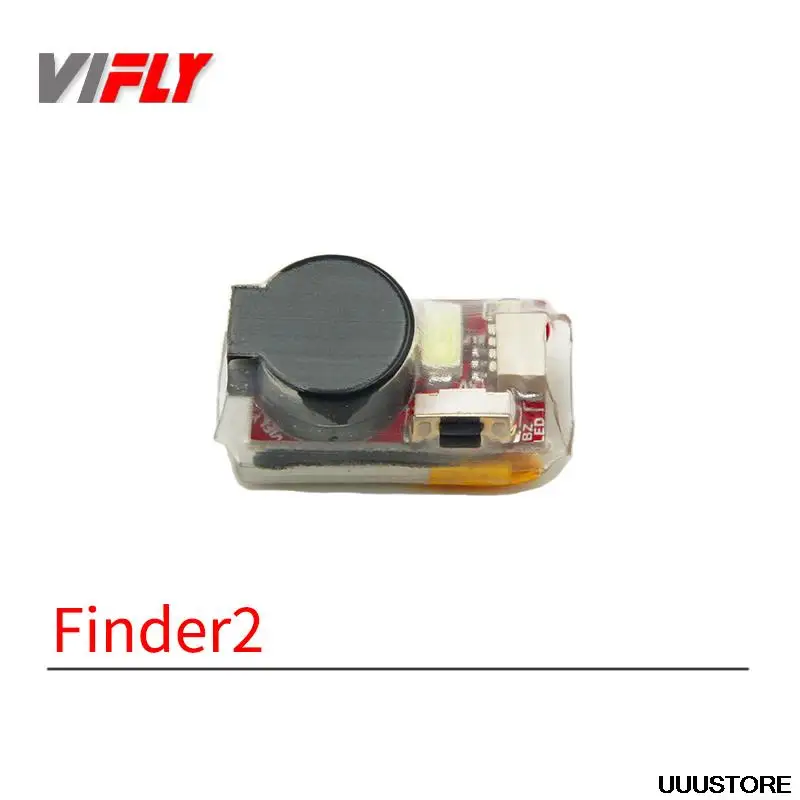 VIFLY-Localizador de zumbador de 5V superfuerte, bater&iacute;a integrada de m&aacute;s de 100dB, LED de autopotencia para Dron de carreras FPV, Micro de largo alcance, LR4-0