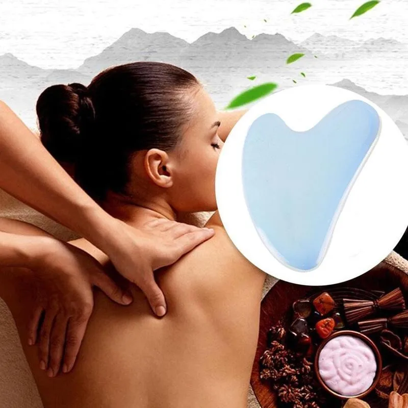 

Natural Jade Face Massager Gua Sha Stone Neck Therapy Scraper Beauty Weight Remover Lifting Tool Lose G3B3