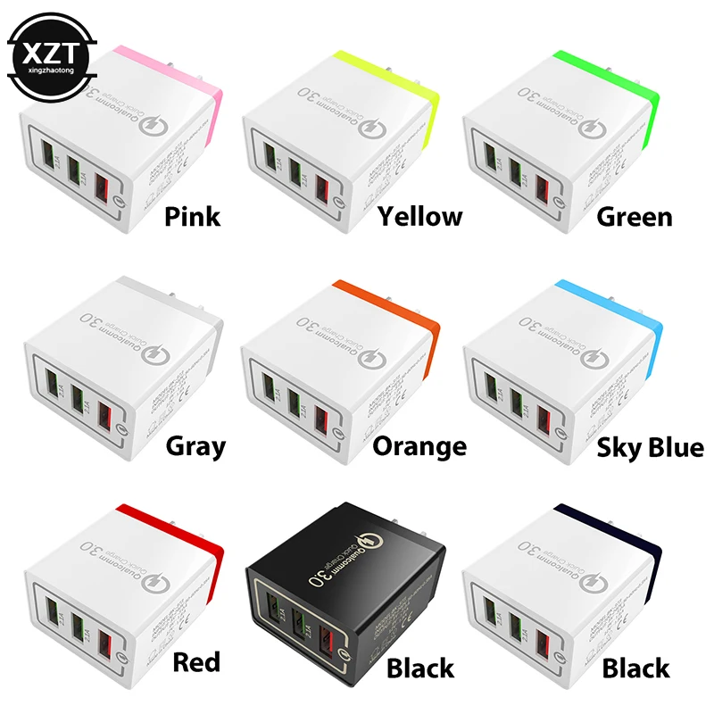 Зарядное устройство USB для быстрой зарядки 3 0 3USB порта 5 В/9 В/12 В умное дорожное