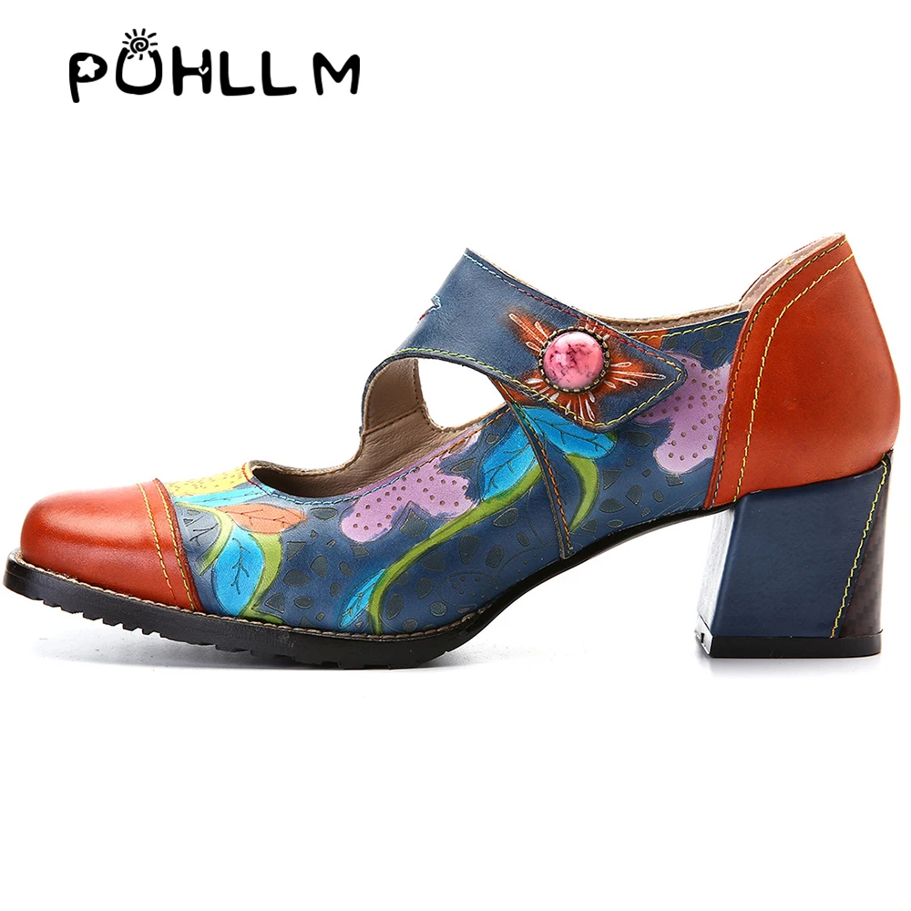 Новинка модная женская кожаная обувь ручной работы в европейском и американском