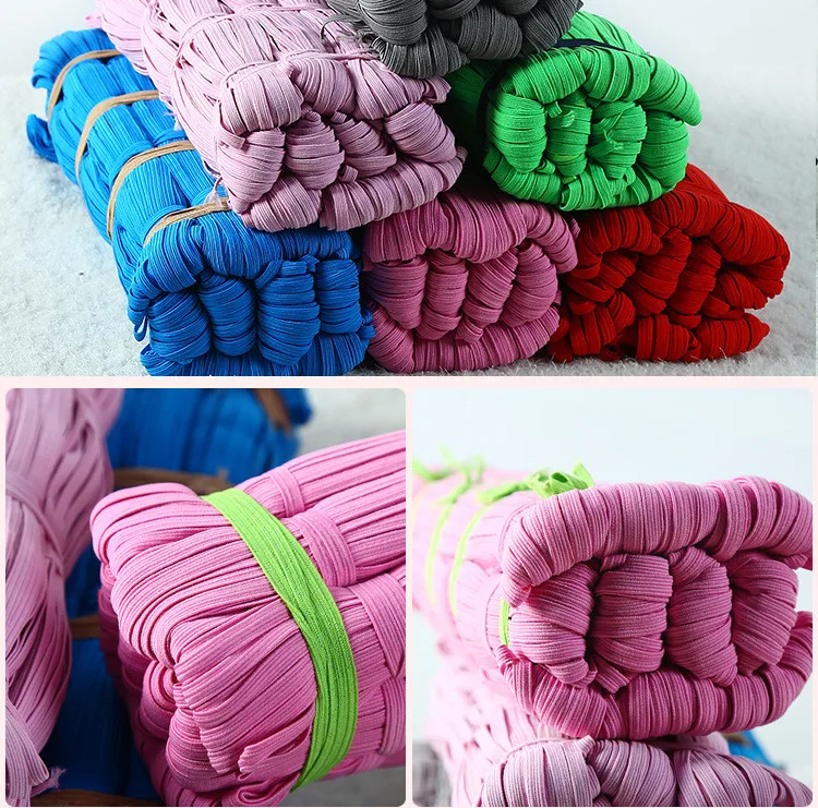 6 мм Цветные Плоские эластичные ленты высокая эластичная канатная Резиновая