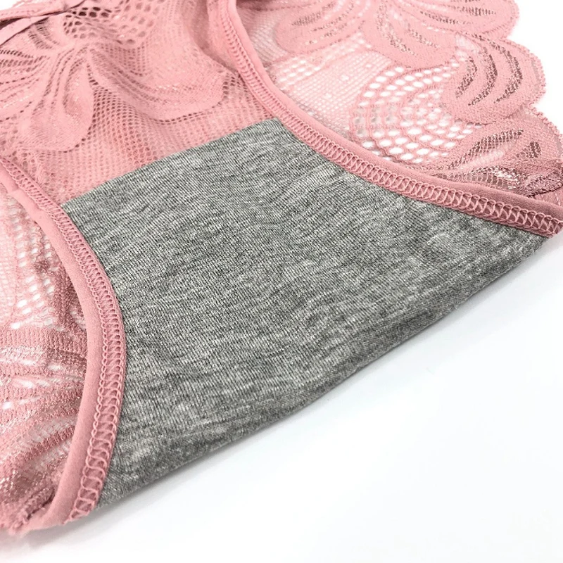 

Women Underpants Briefs Breathable Thongs Briefs Ladies Lingerie Sexy Women Panties Lace Underwear Seamless Transparent Hollow